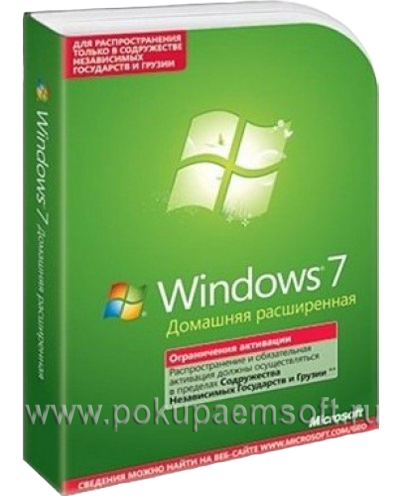 pokupaemsoft.ru, Windows 7 Домашняя расширенная 32-bit/64-bit Russia Only DVD BOX